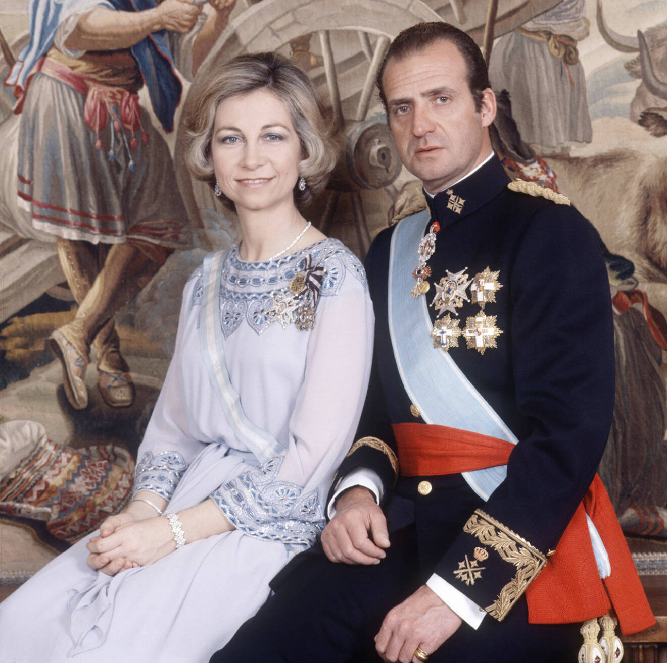 Kung Juan Carlos och drottning Sofia som unga.