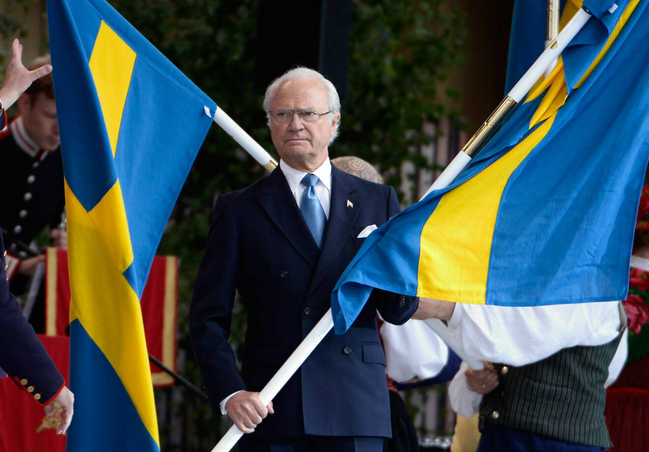 Kungen Svenska flaggan Nationaldagen Nationaldagsfirandet på Skansen