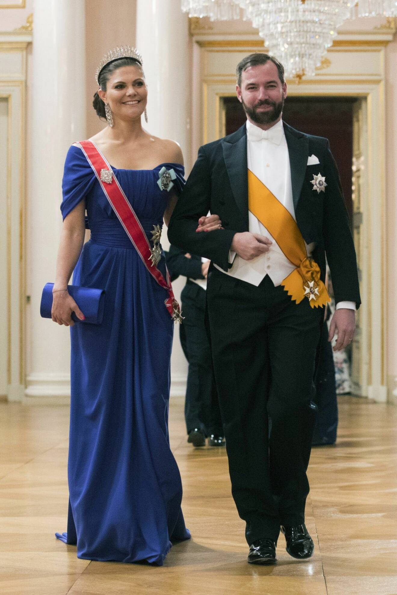 Guillaume och Victoria på kung Haralds 80-årsfest i Oslo. 