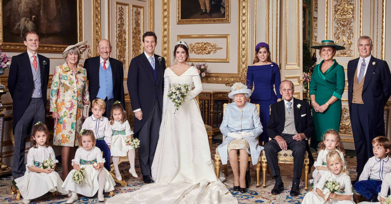 Det officiella bröllopsfotot från prinsessan Eugenies bröllop med Jack Brooksbank.