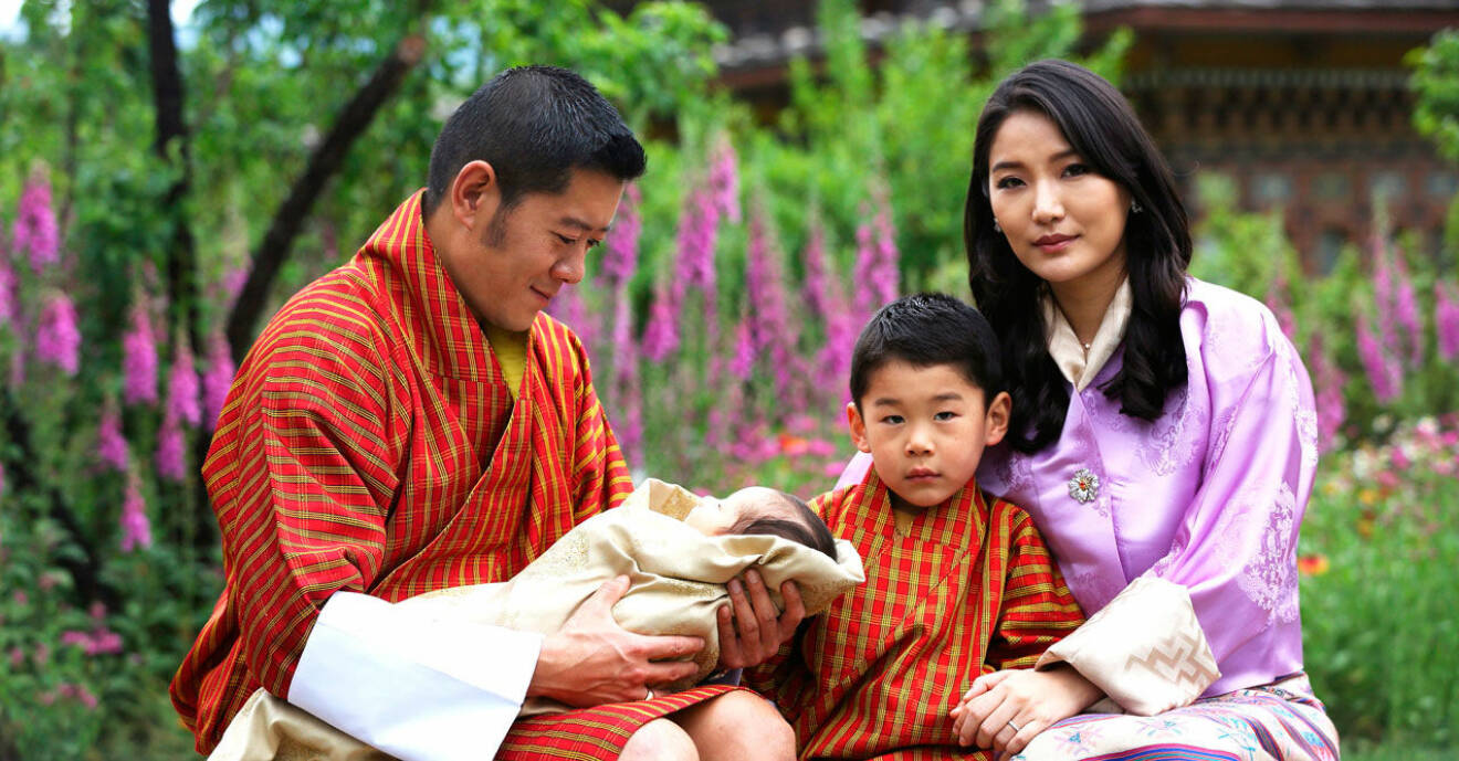 Nya babyn i kungafamiljen i Bhutan.