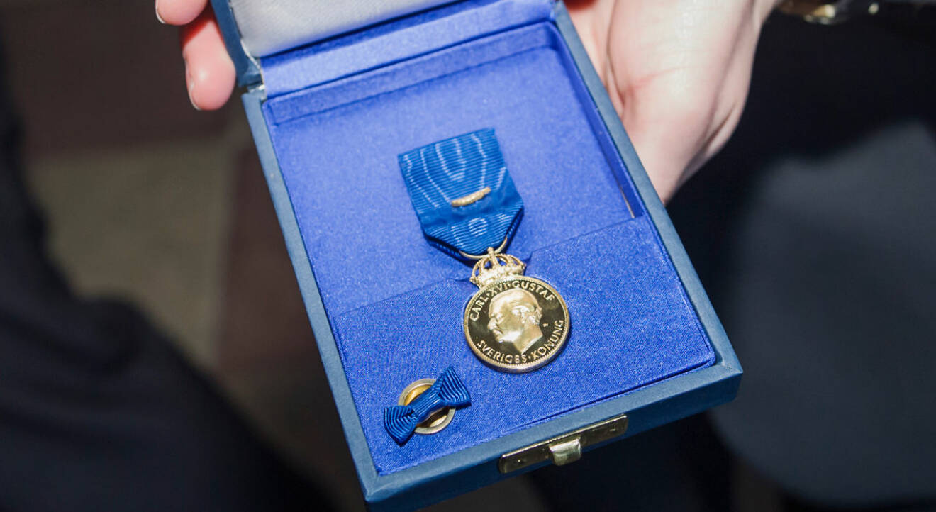 En av de medaljer som kungen delar ut varje år.