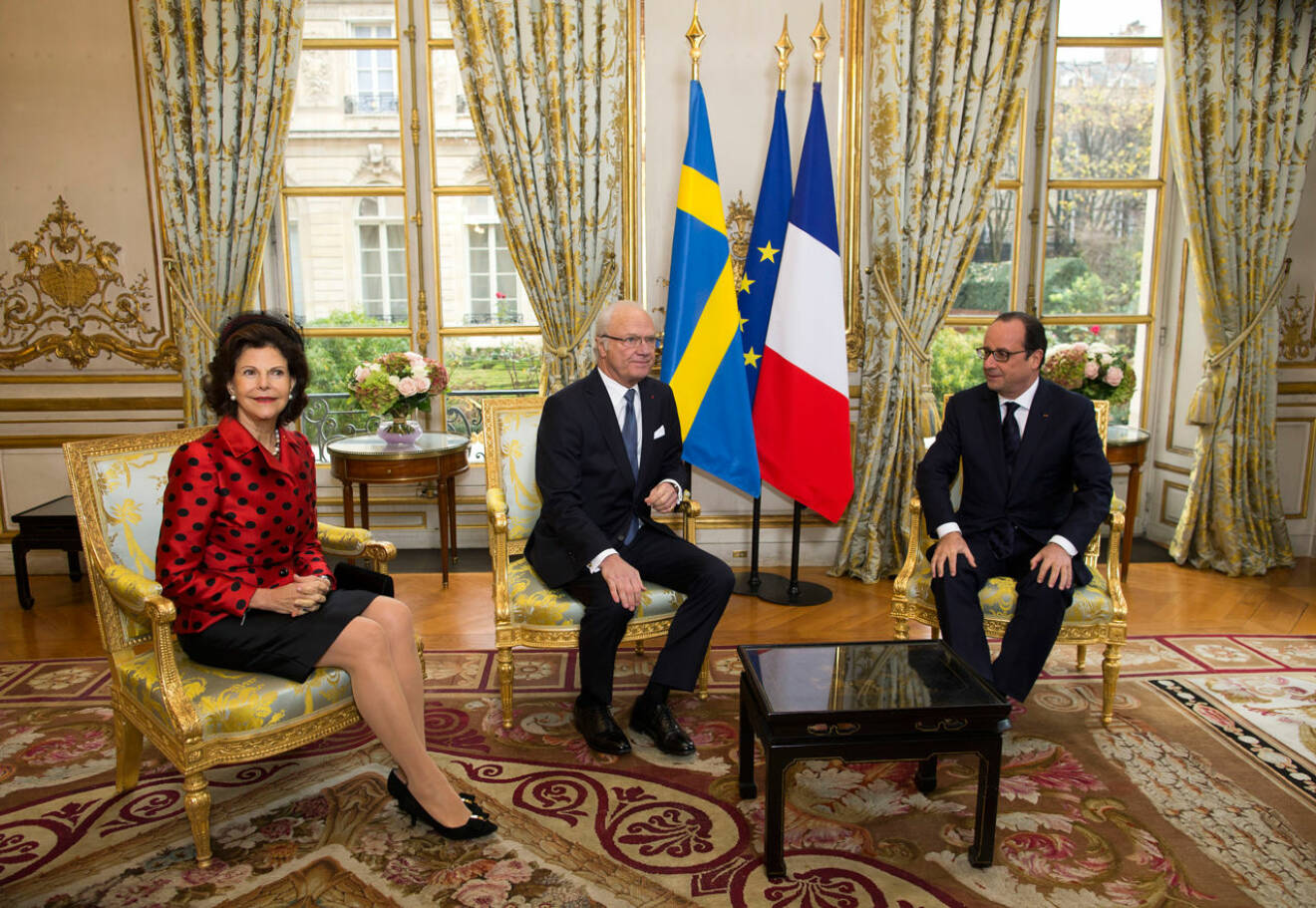 Kungen drottning Silvia statsbesök Frankrike 2014