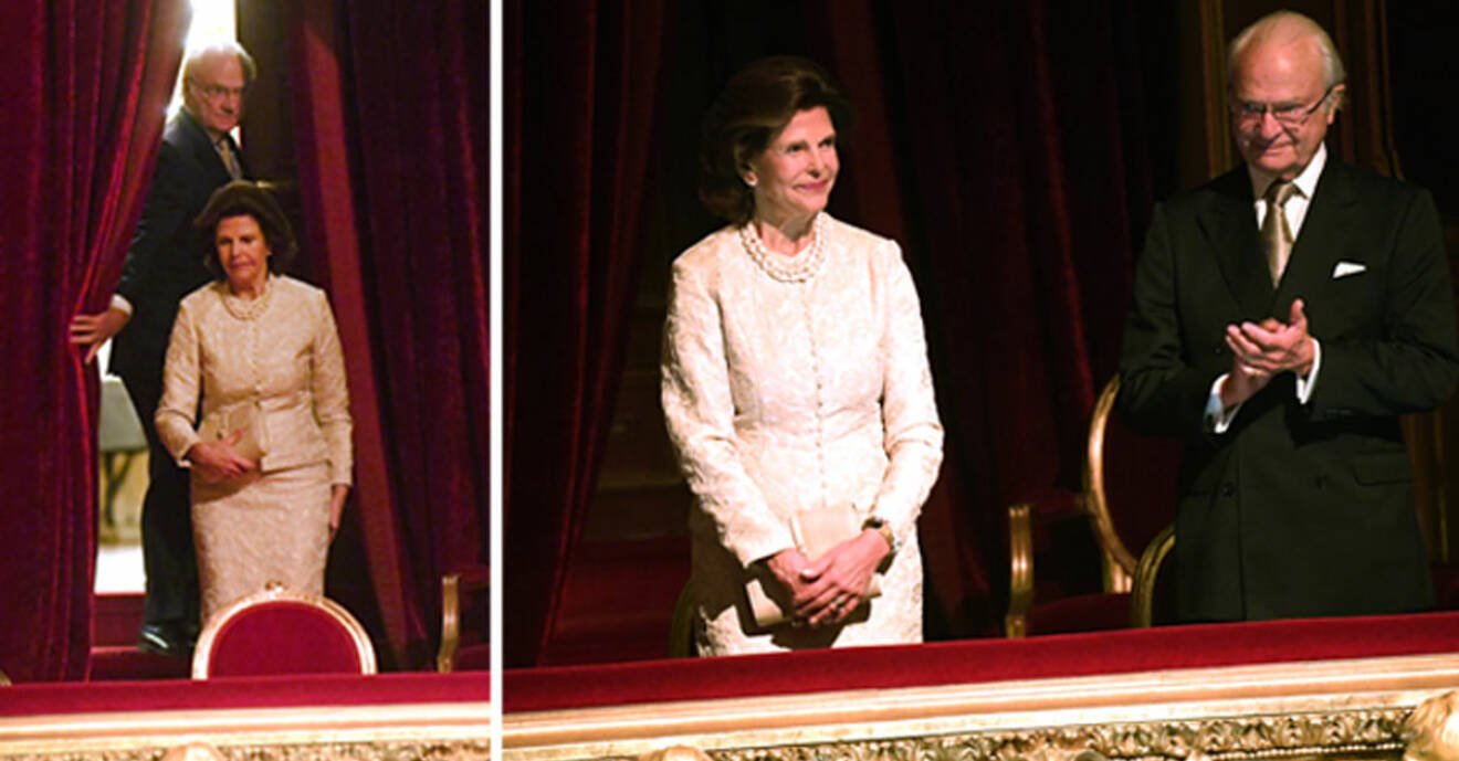 Kungen och drottning Silvia på Kungliga Operan Rigoletto