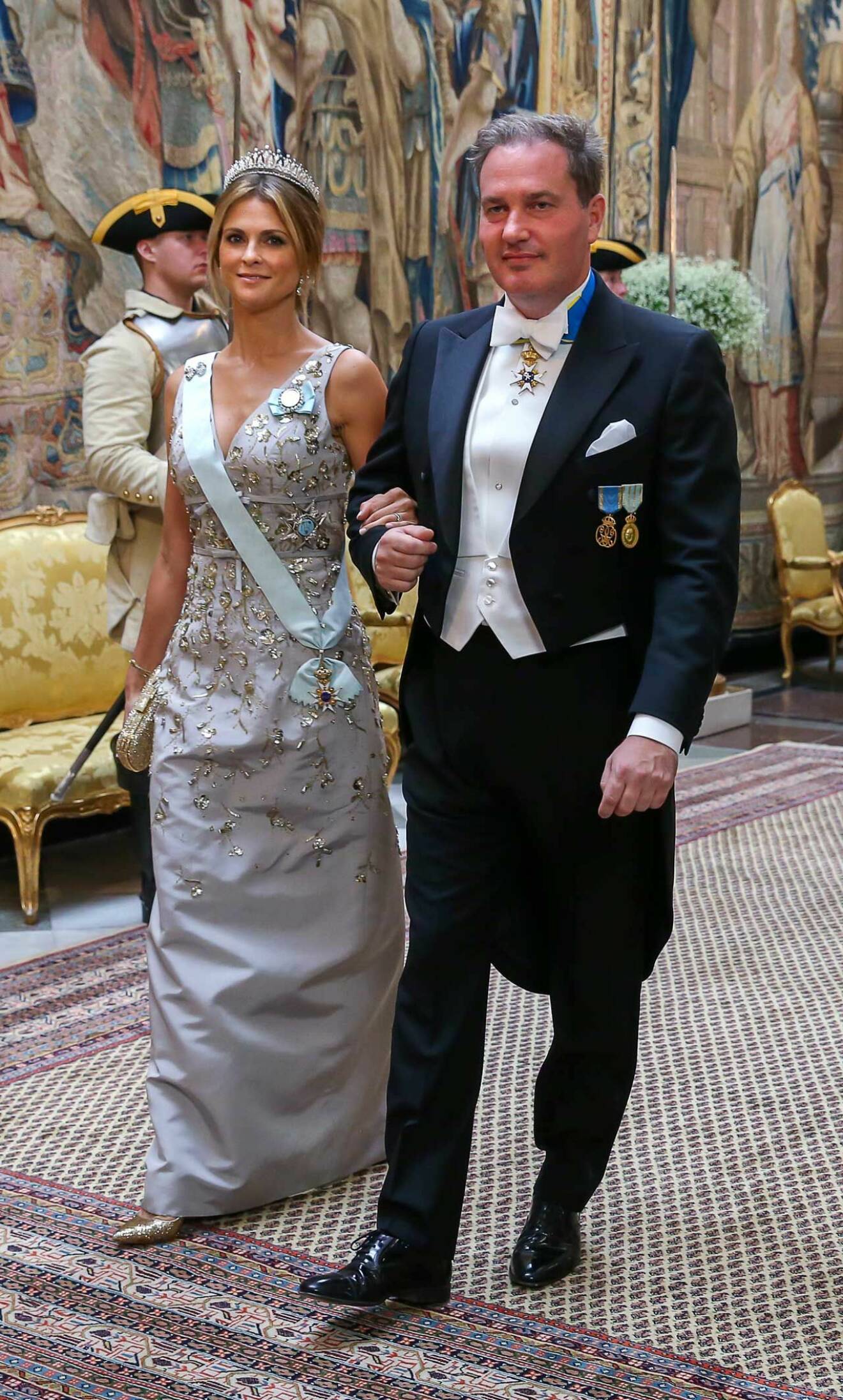Prinsessan Madeleine och Chris O'Neill på galamiddag.