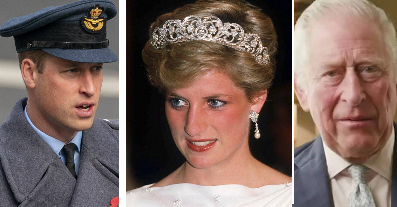 Prins William, prinsessan Diana och prins Charles