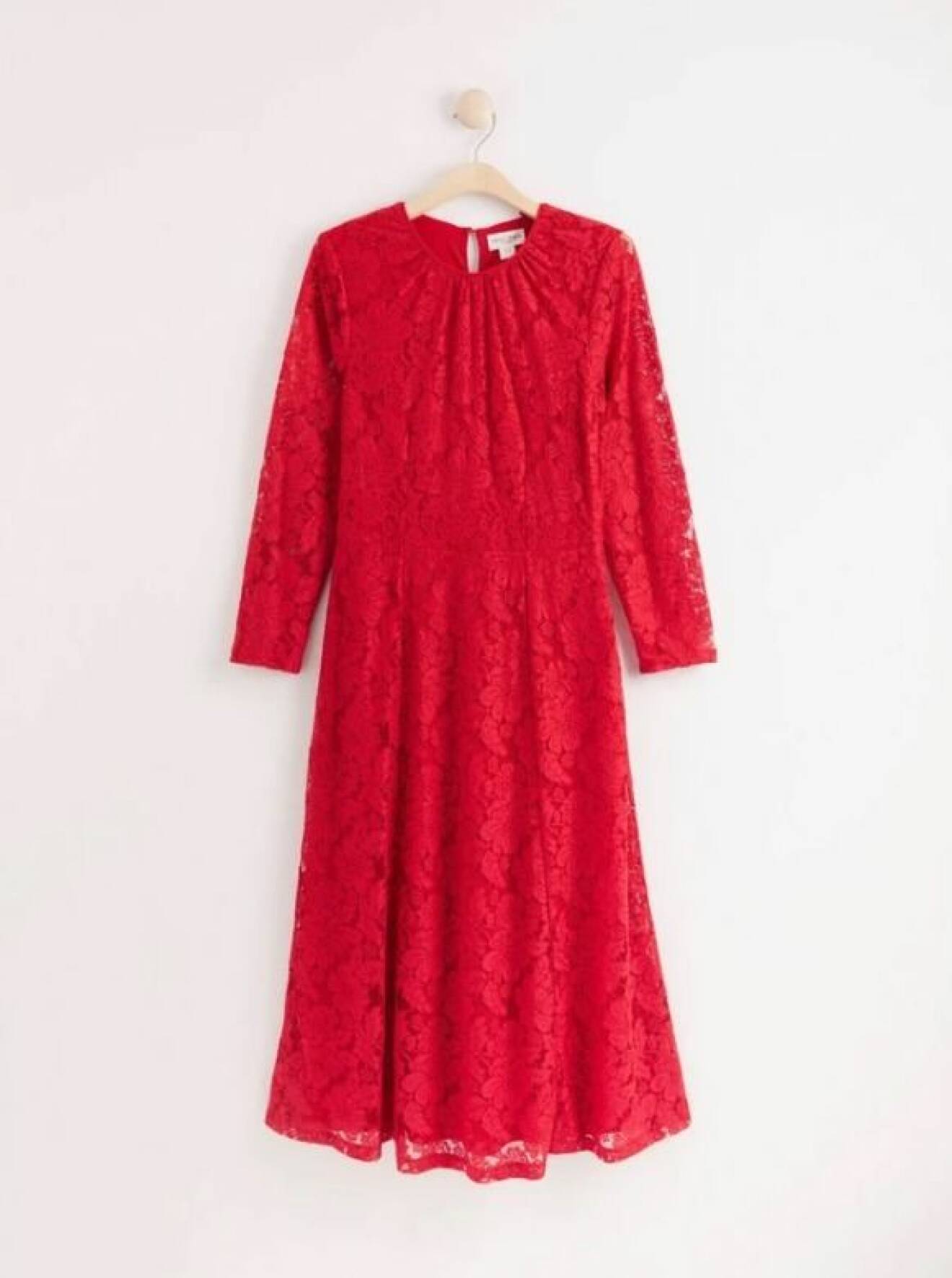 röd klänning Lindex