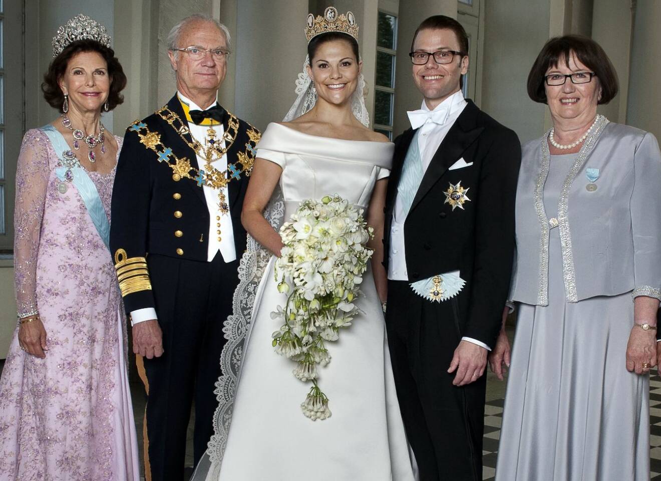 Drottning Silvia Kungen Kronprinsessan Victoria Prins Daniel Ewa Westling Olle Westling