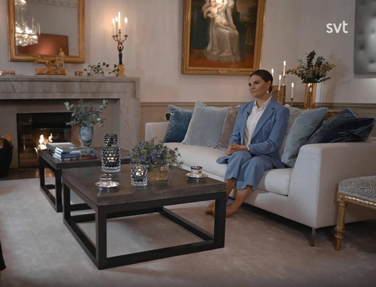 Kronprinsessan Victoria Vardagsrummet Haga slott Året med kungafamiljen 2020 SVT
