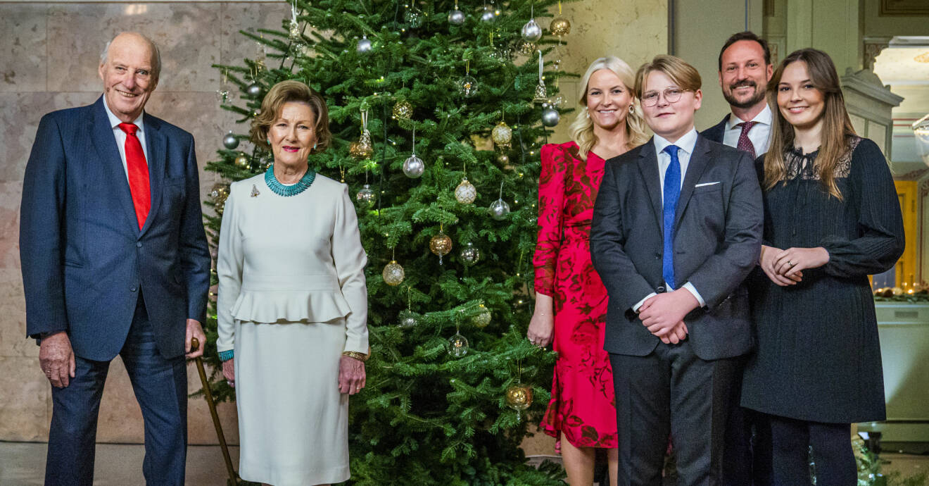 kronprinsessan Mette-Marit, prins Sverre Magnus, kronprins Haakon och prinsessan Ingrid Alexandra.
