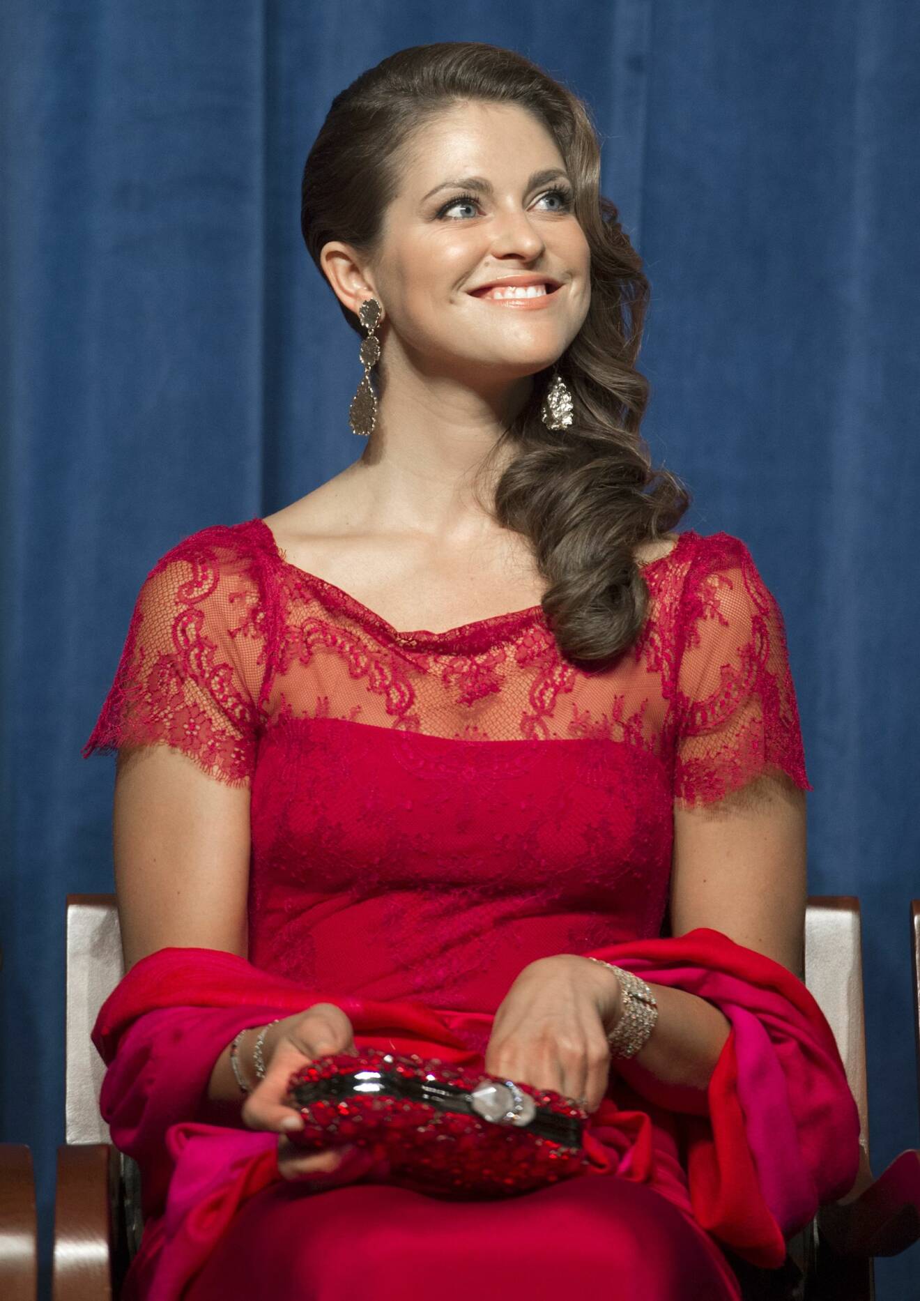 Prinsessan Madeleine röd klänning Joe Biden