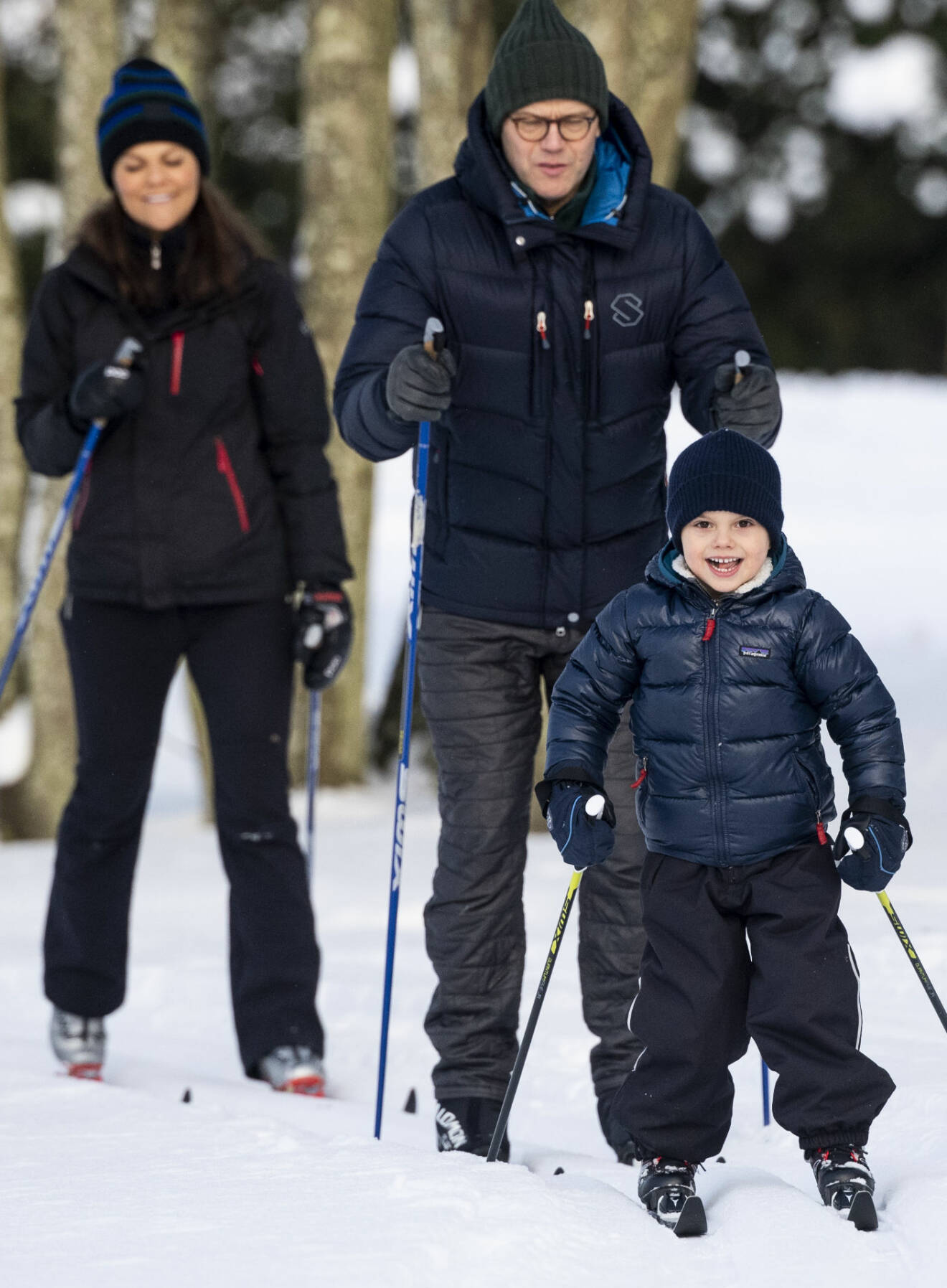 Kronprinsessan Victoria Prins Daniel Prins Oscar Drottningholm skidor