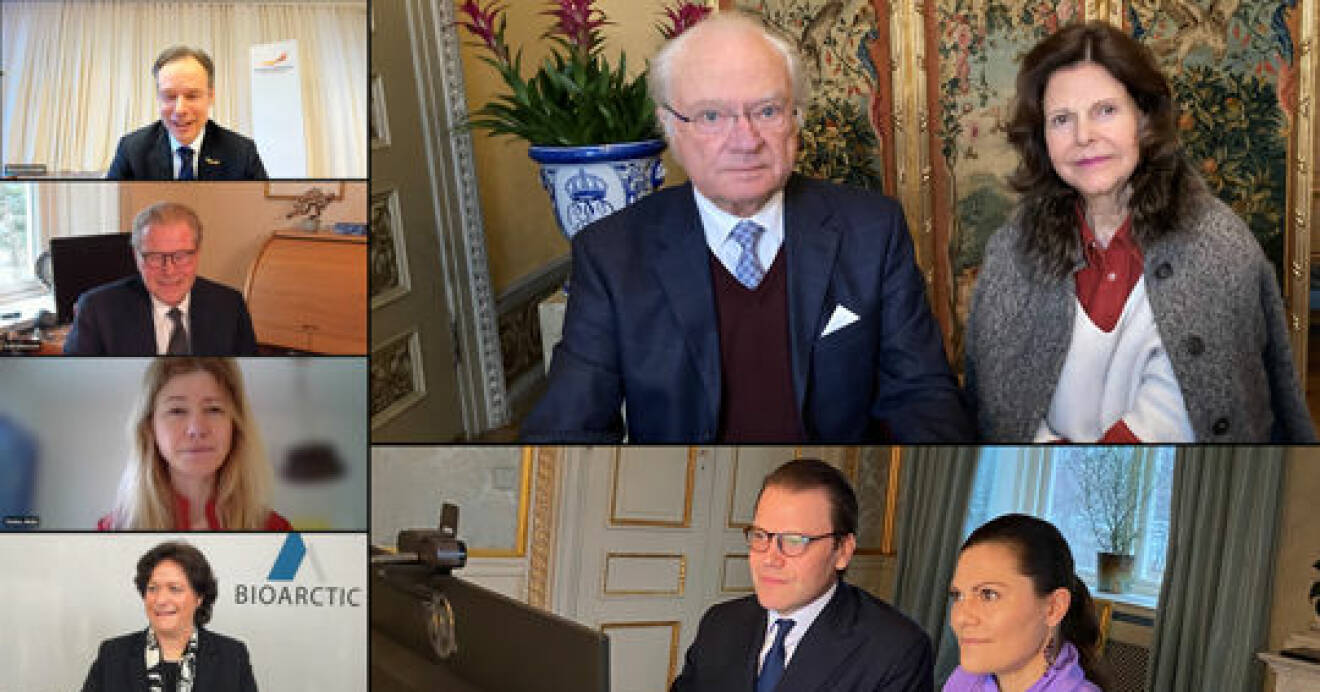Kung Carl Gustaf, drottning Silvia, prins Daniel och kronprinsessan Victoria