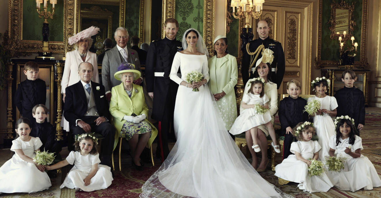 Meghan Markle Prins Harry Den officiella bröllopsbilden med drottning Elizabeth