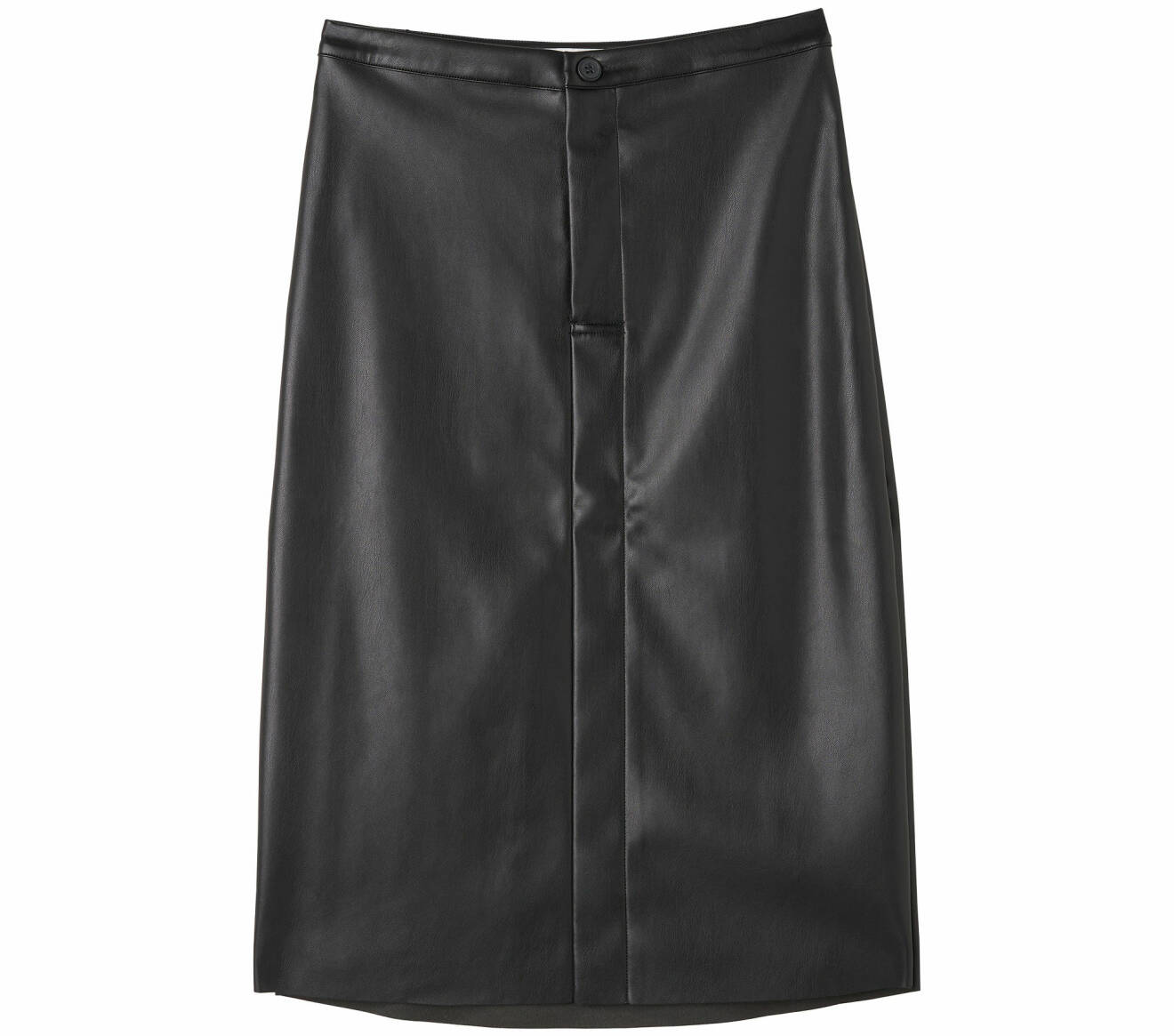 svart kjol läderimitation
