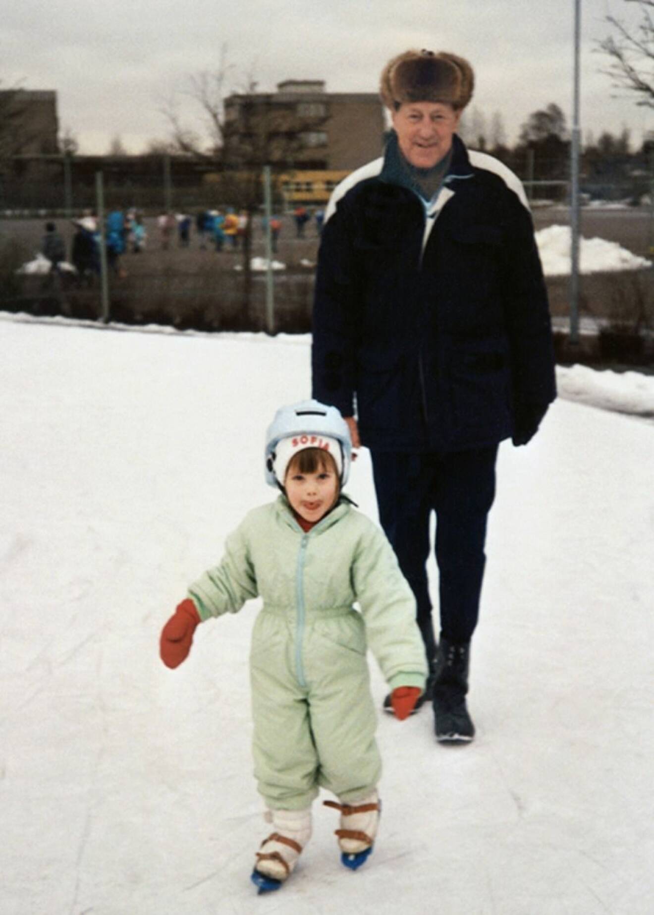 Prinsessan Sofia Hellqvist med sin farfar Stig Hellqvist