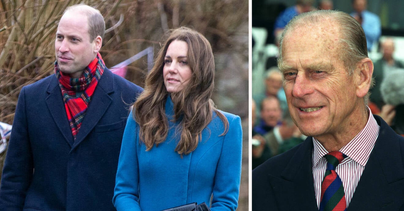 Prins William, Kate Middleton och prins Philip