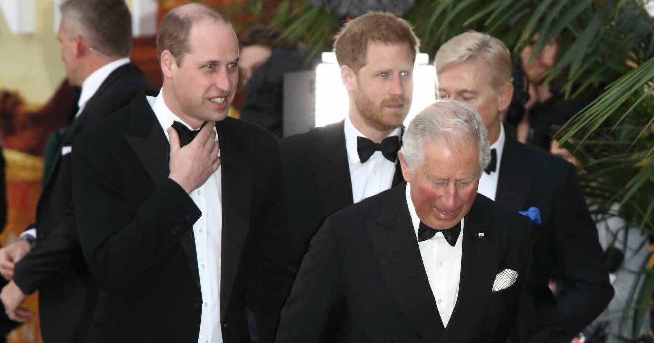 Prins William, prins Harry och prins Charles