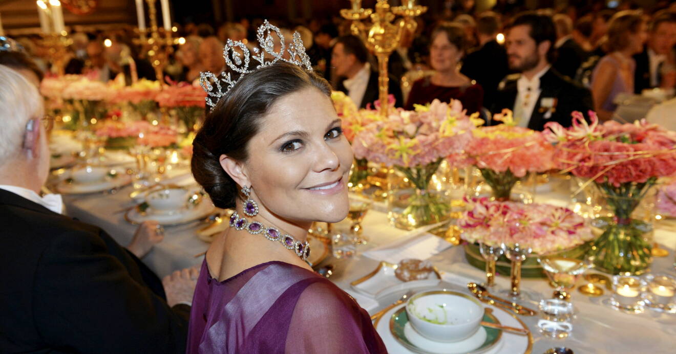 Kronprinsessan Victoria på Nobelmiddag