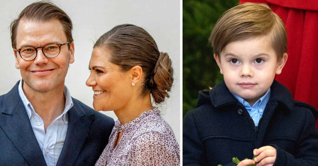 Prins Daniel, kronprinsessan Victoria och prins Oscar