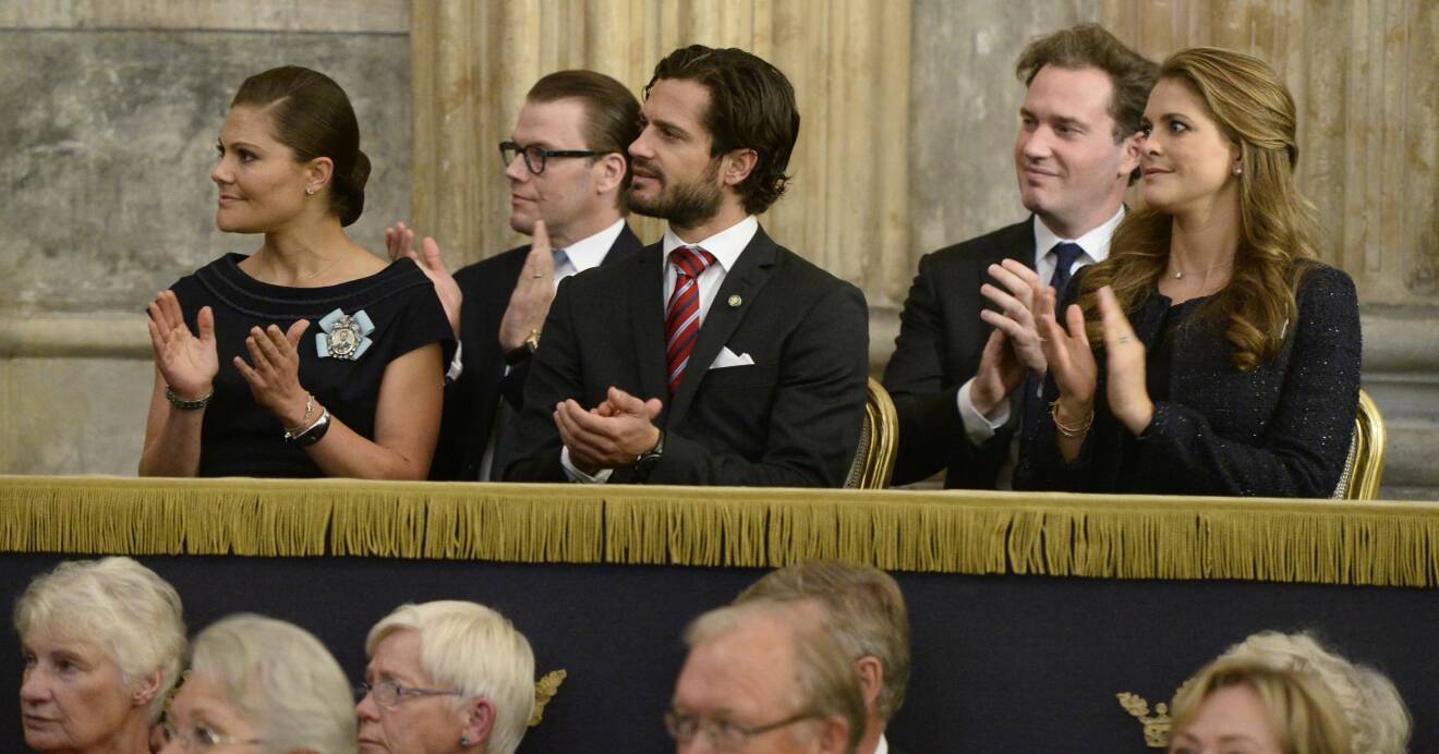 Kronprinsessan Victoria, prins Daniel, prins Carl Philip, Chris O'Neill och prinsessan Madeleine
