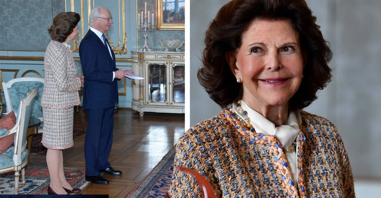 Kungen 75 år Kungens födelsedag 2021 Drottning Silvia Chaneldräkt