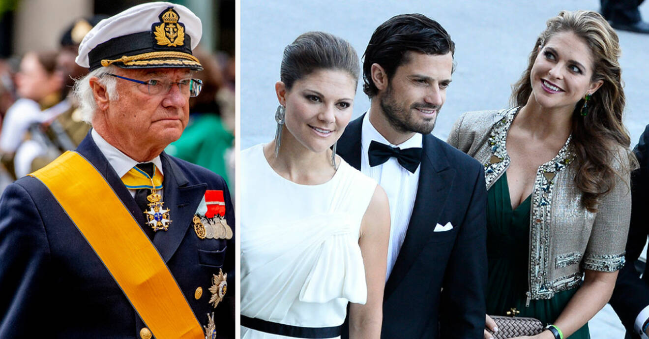 Kung Carl Gustaf, kronprinsessan Victoria, prins Carl Philip och prinsessan Madeleine