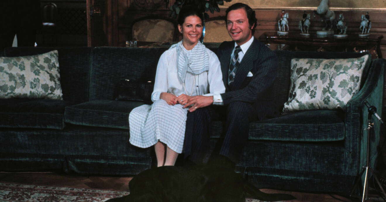 Drottning Silvia och kung Carl Gustaf tillkännager sin förlovning