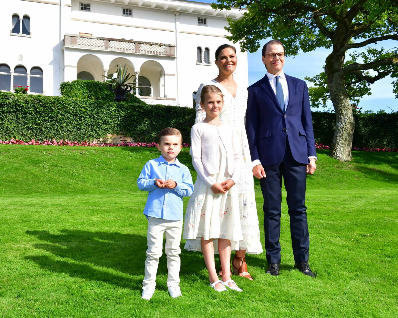 Kronprinsessfamiljen Sollidens slott Prinsessan Estelle Prins Oscar Kronprinsessan Victoria Prins Daniel 2020