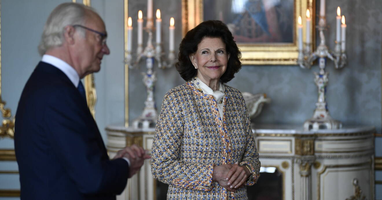 Kung Carl Gustaf och drottning Silvia på kungens födelsedag