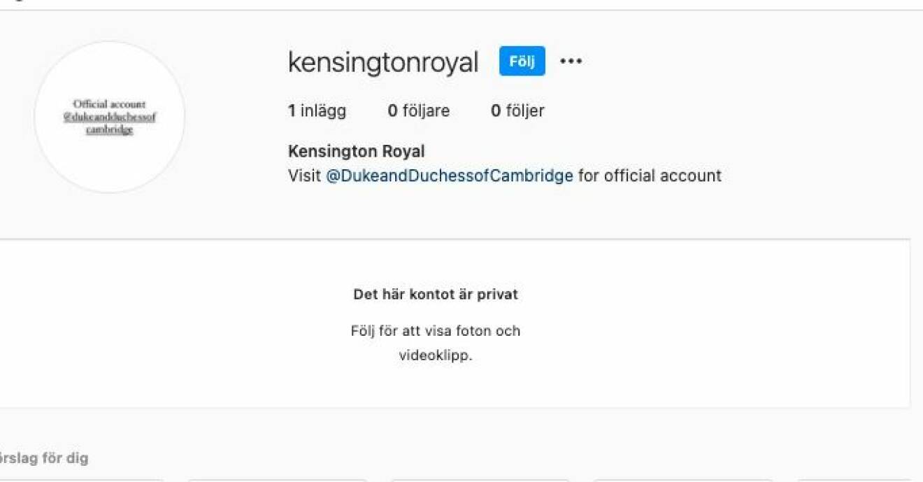 Kensington Royal Instagram