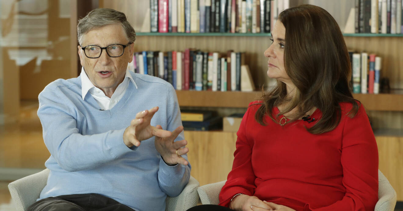 Bill Gates och Melinda Gates pratar