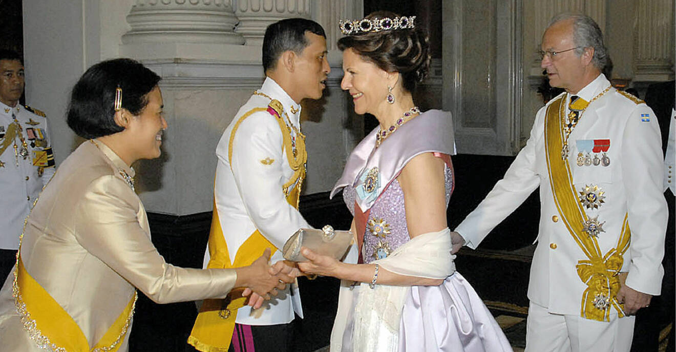 Thailands kung Vajiralongkorn Kungen Drottning Silvia