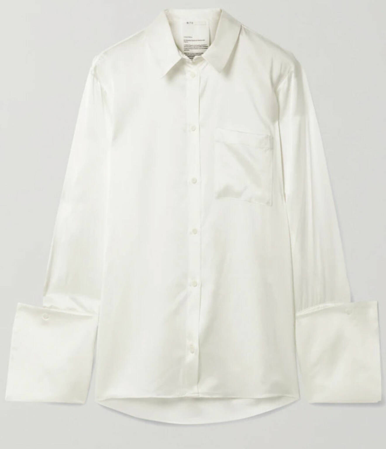 vit sidenskjorta