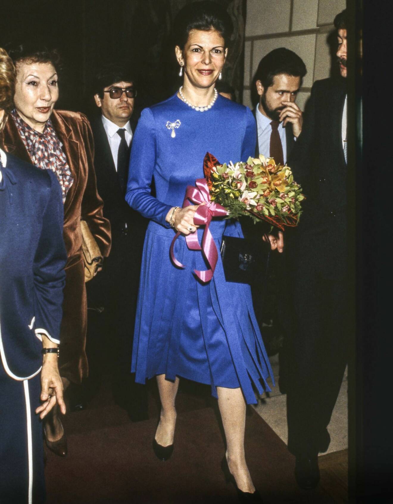Drottning Silvia blå klänning