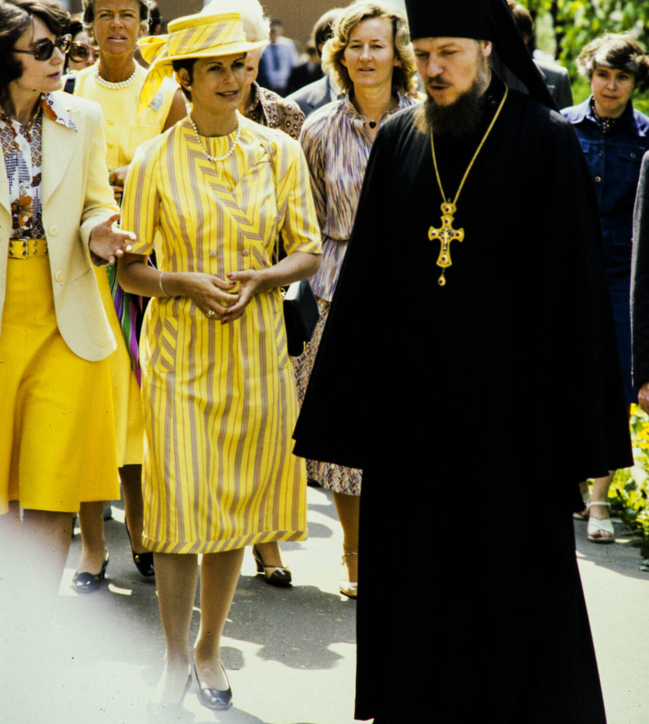 Drottning Silvia gul klänning Moskva