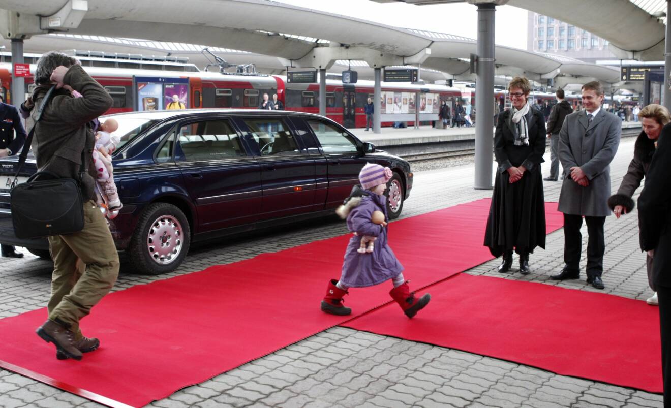 Norska prinsessan på röda mattan på Oslo Central