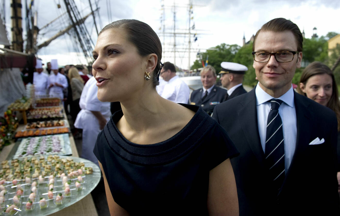 Kronprinsessan Victoria Prins Daniel före bröllopet 2010 firade på Ostindiefararen Götheborg