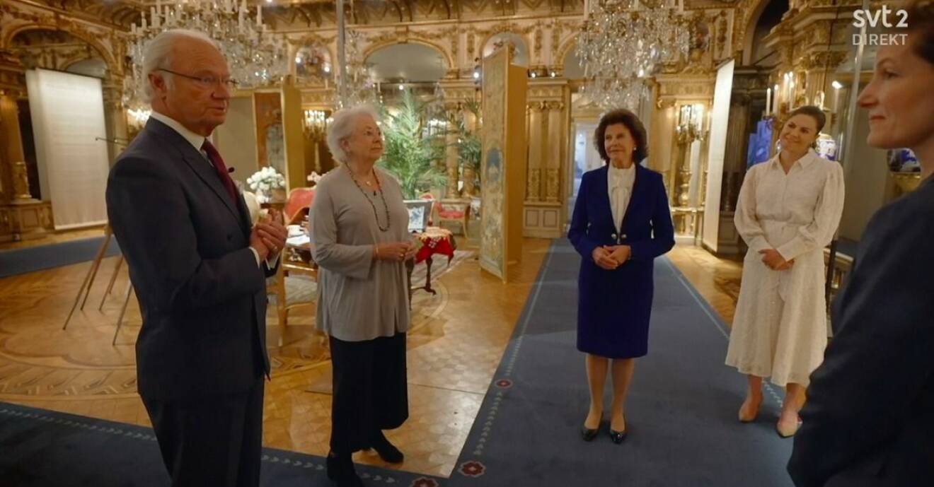 Kung Carl Gustaf, prinsessan Christina, drottning Silvia och kronprinsessan Victoria