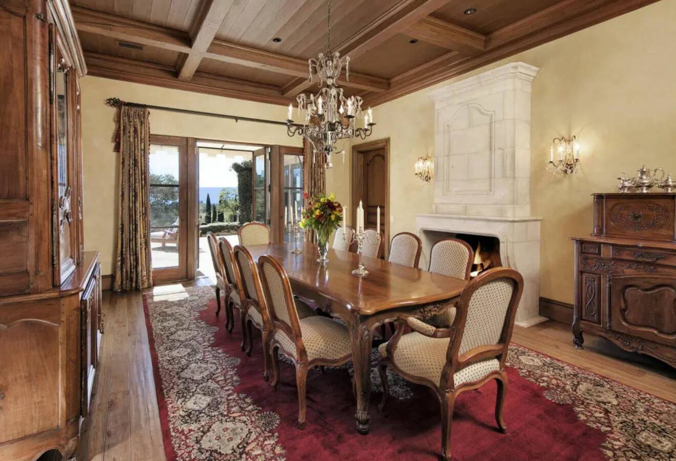 Matsalen i prins Harrys och Meghan Markles hus i Montecito