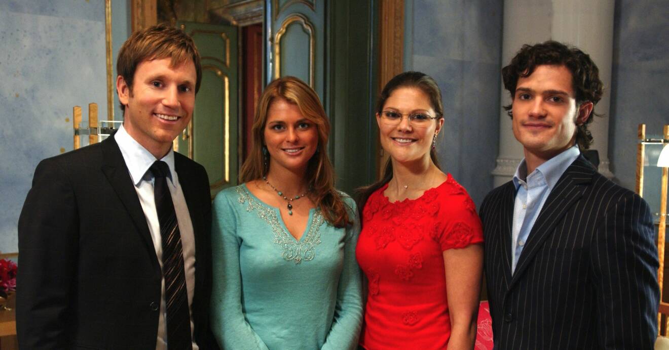 Peter Jihde, prinsessan Madeleine, kronprinsessan Victoria och prins Carl Philip