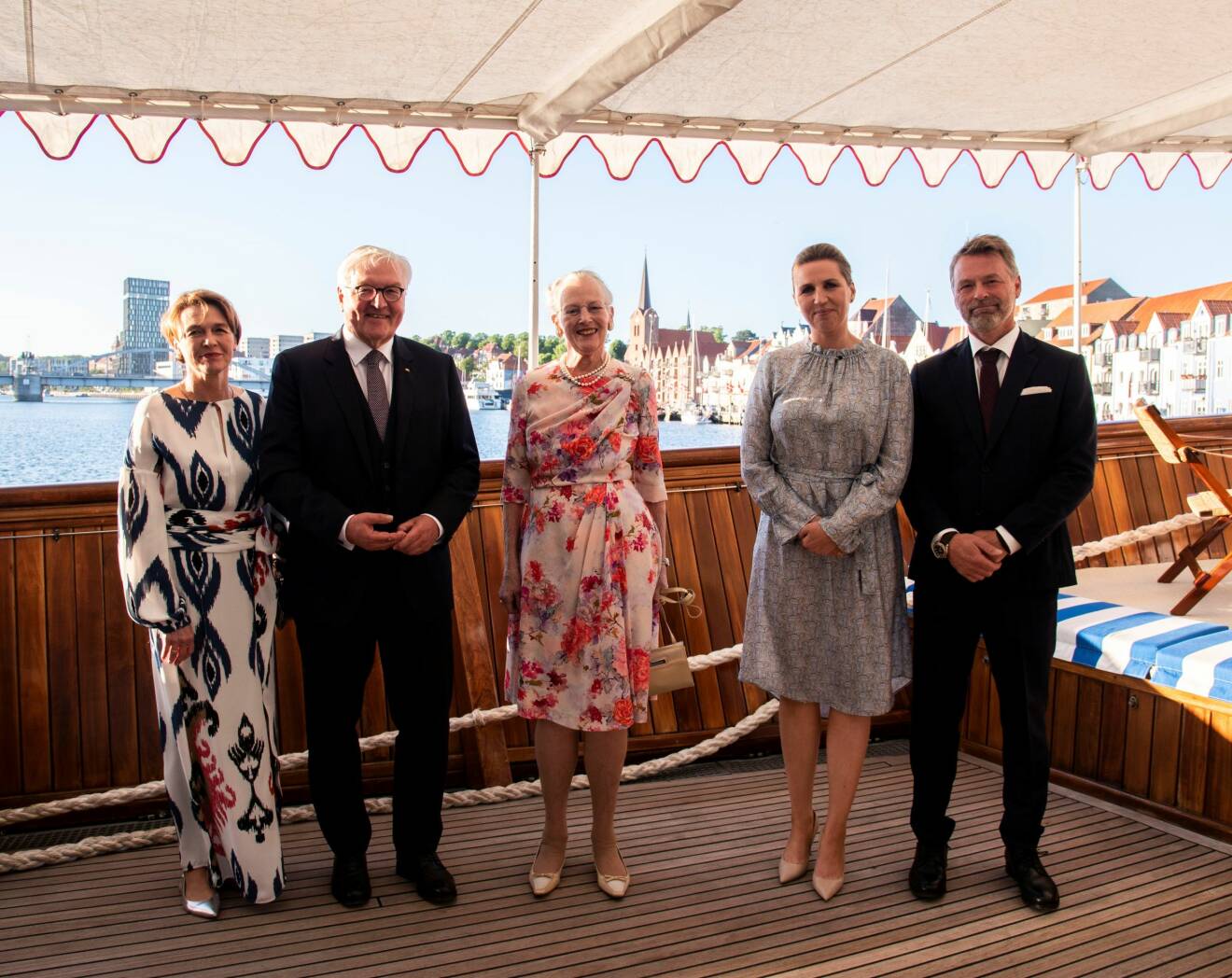 Drottning Margrethe middag för Tysklands förbundspresident Frank-Walter Steinmeier med fru Elke Danmarks statsminister Mette-Frederiksen make Bo