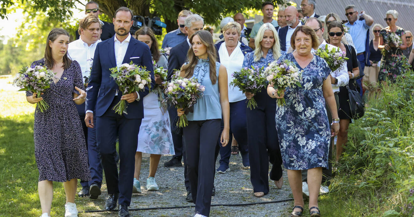 Kronprins Haakon, prinsessan Ingrid Alexandra och kronprinsessan Mette-Marit