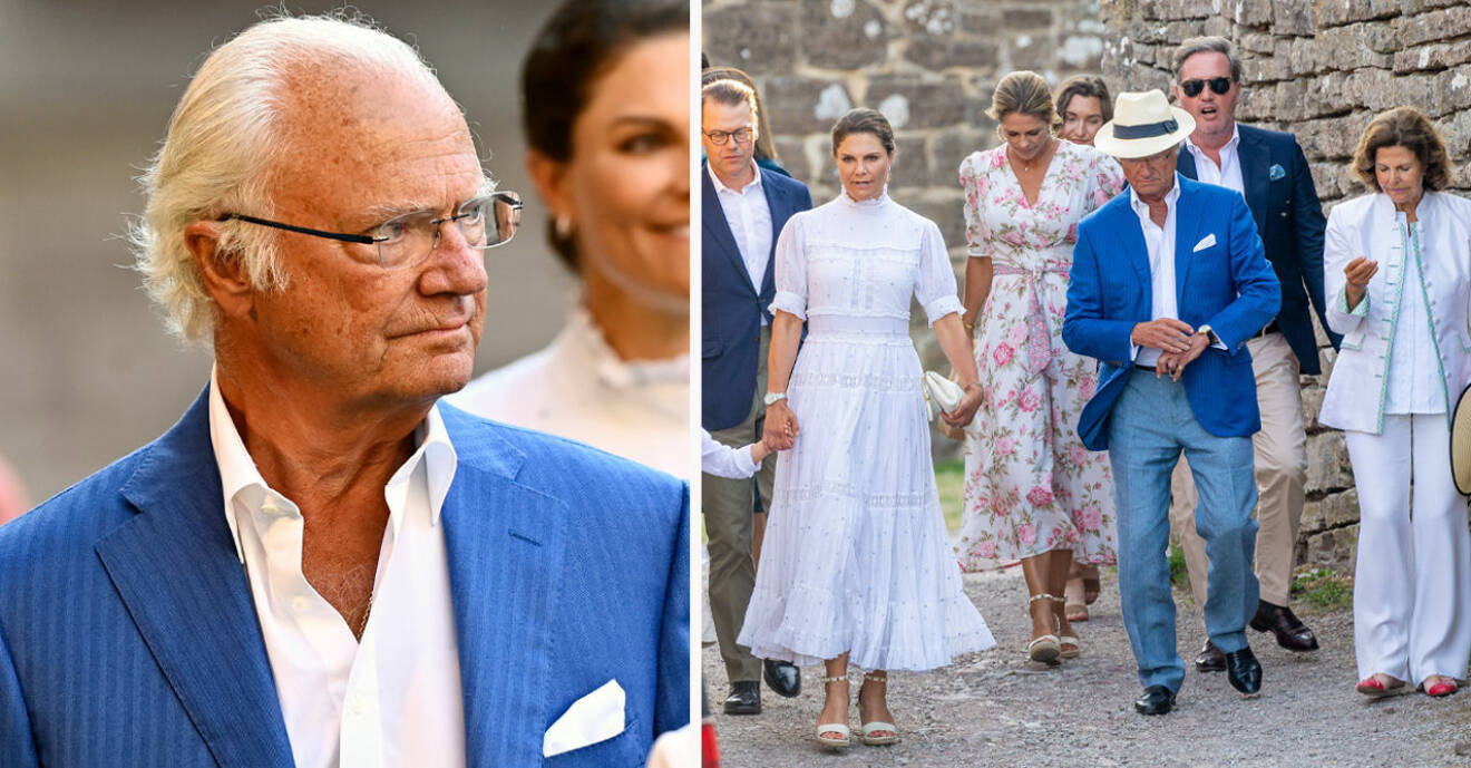 Kung Carl Gustaf, prins Daniel, kronprinsessan Victoria, prinsessan Madeleine, Chris O'Neill och drottning Silvia
