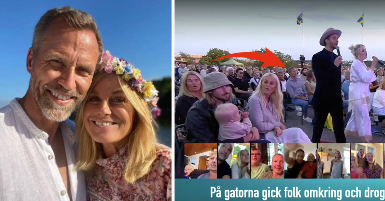 Christian Bauer och Pernilla Wahlgren på Allsång på Skansen
