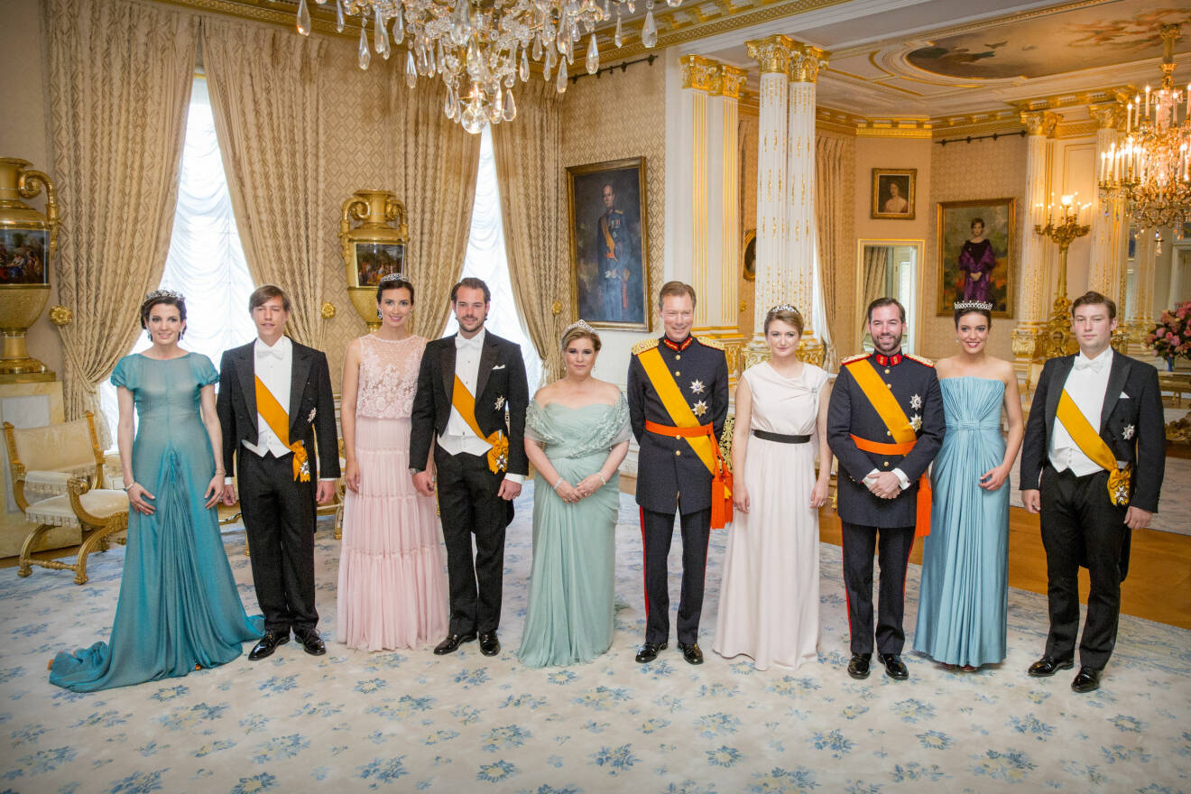 Luxemburgs kungafamilj storhertig Henri storhertiginnan Maria Teresa barnen