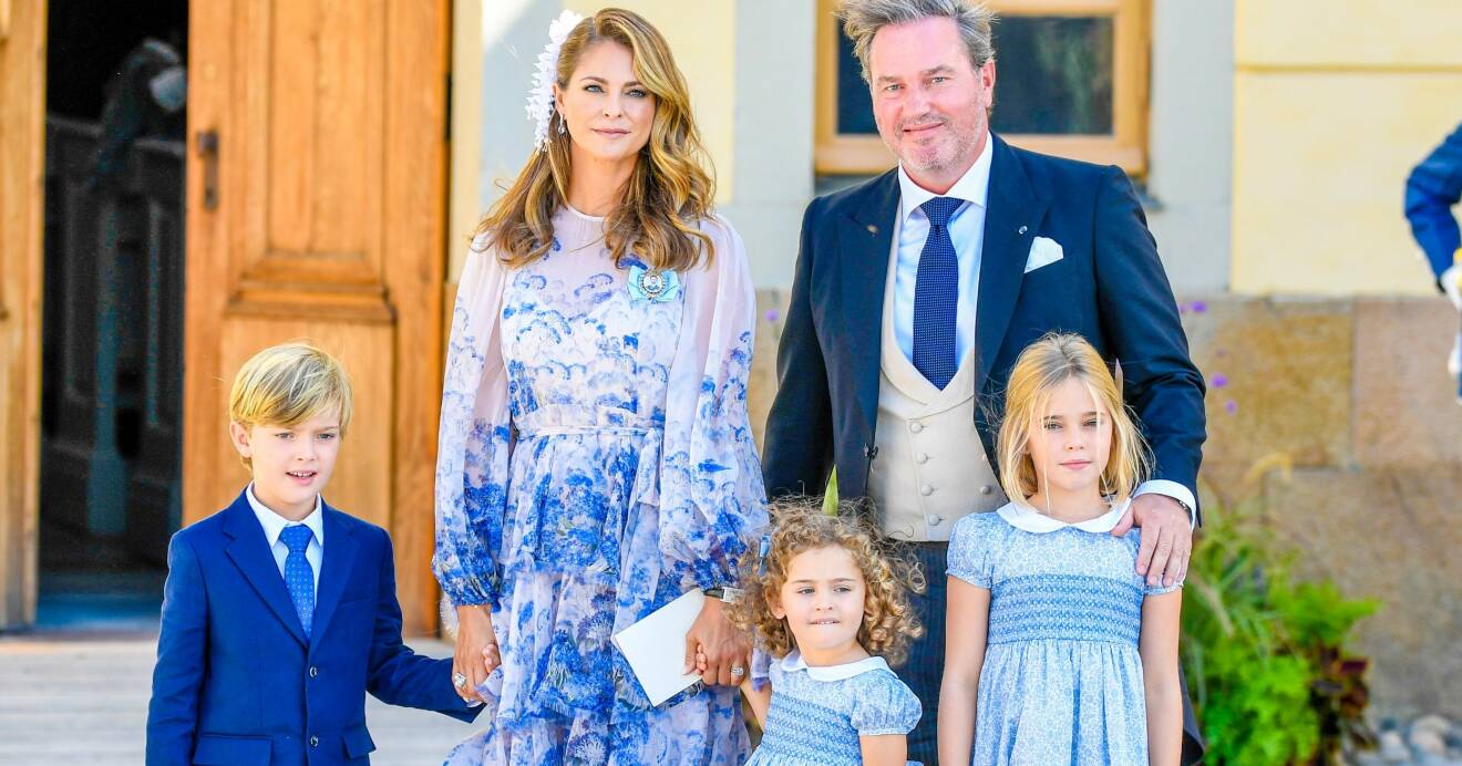 Prins Nicolas, prinsessan Madeleine, Chris O'Neill, prinsessan Adrienne och prinsessan Leonore