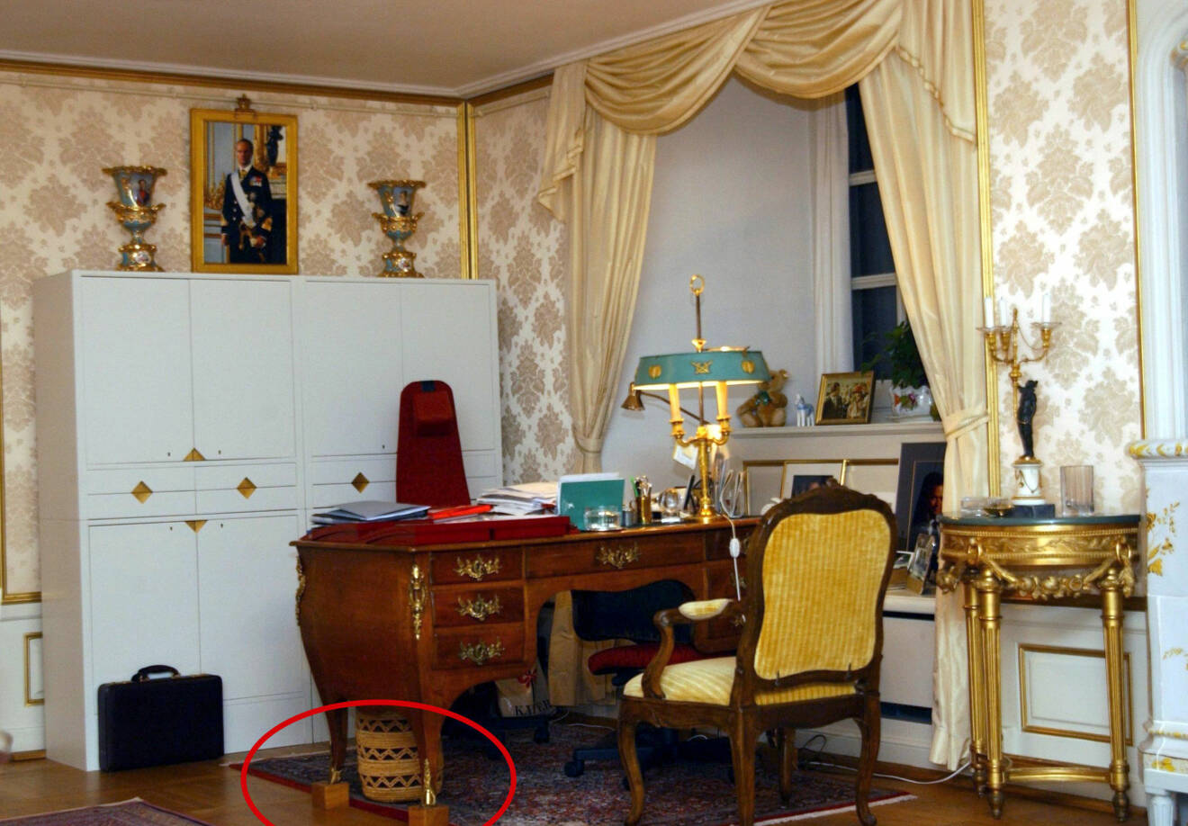 Drottning Silvias arbetsrum på Stockholms slott