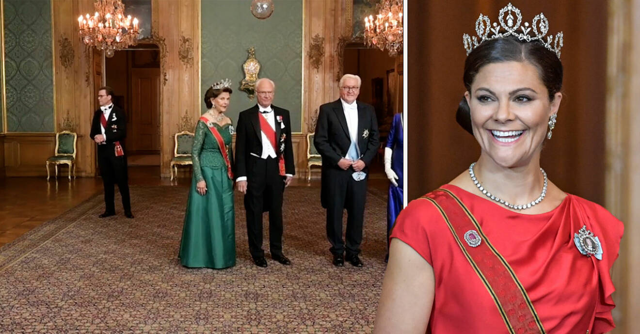 Kungafamiljen galamiddag på slottet för tysklands president