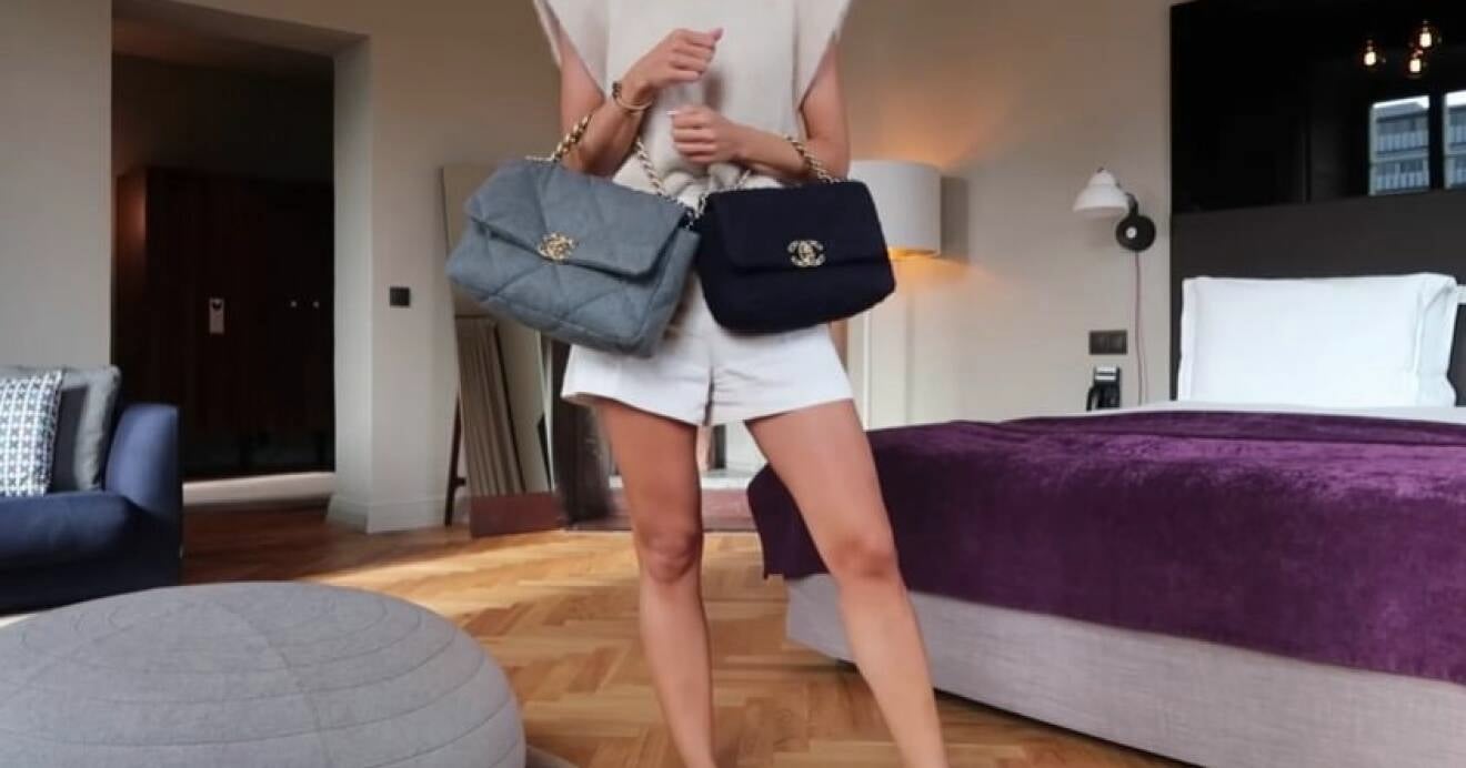 Bianca Ingrosso visar upp väskor